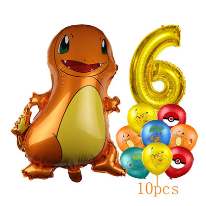 Pokémon Ballonnen Set met Pikachu, Squirtle en Charmander