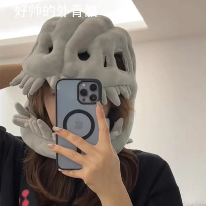 Dinosaurus Skelet Kostuum met Hoofdeksel voor Cosplay