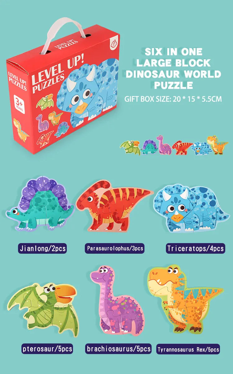 Educatieve legpuzzel set met dieren voor kinderen (verschillende moeilijkheidsgraden)