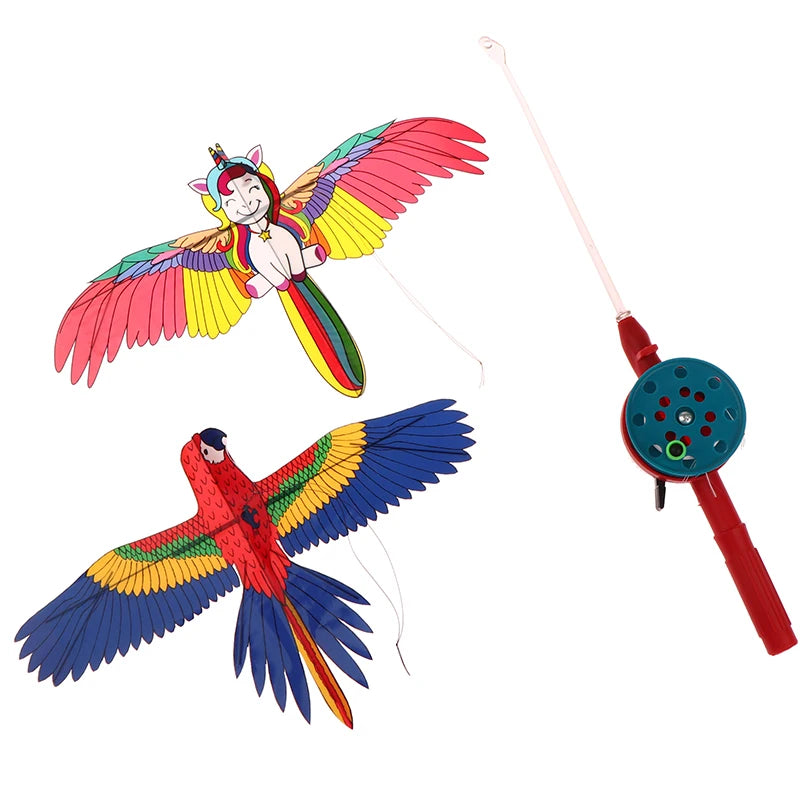 Mini Cartoon Vlieger voor Kinderen met Handvat (40 cm)