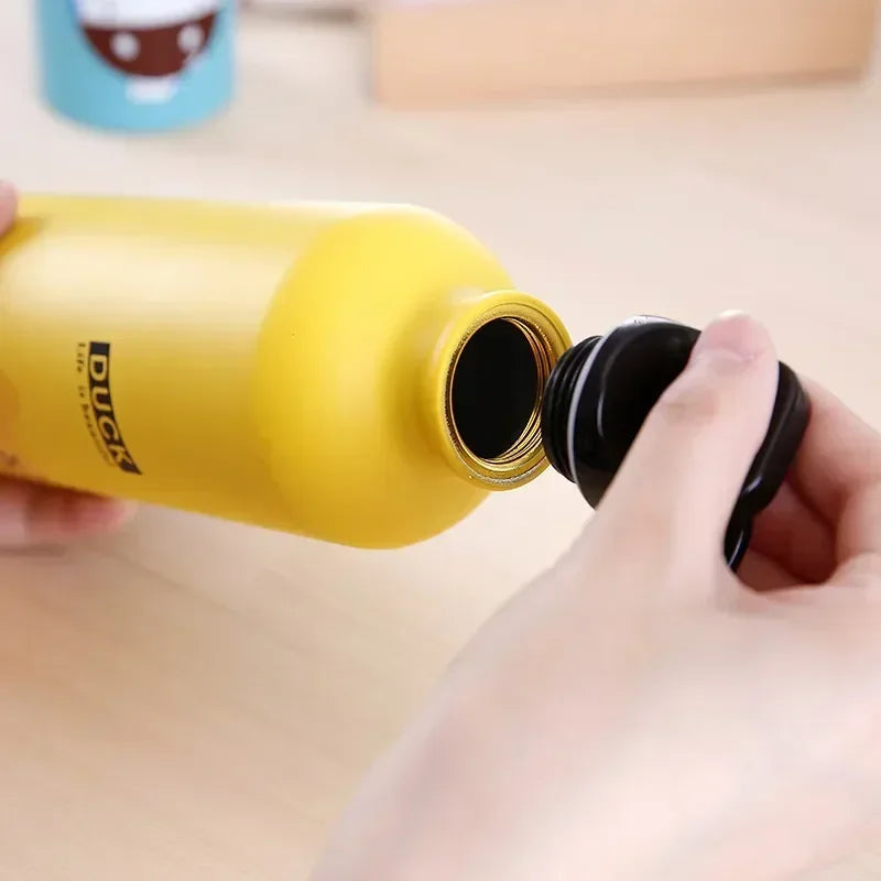 Dubbelwandige Geïsoleerde Drinkfles 500 ml met Leuke Dierenprint voor Kinderen