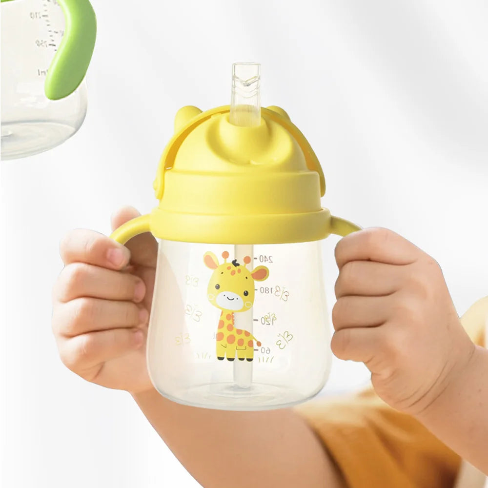 270ml Baby Drinkbeker met Rietje en Dubbele Handvatten