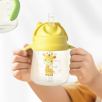 270ml Baby Drinkbeker met Rietje en Dubbele Handvatten