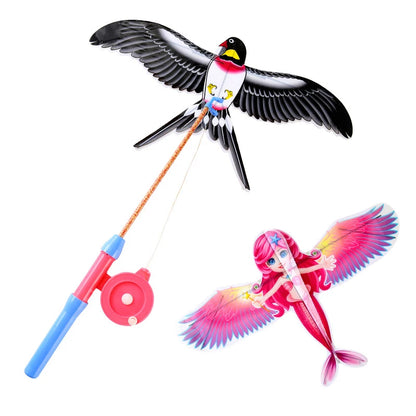 Mini Cartoon Vlieger voor Kinderen met Handvat (40 cm)