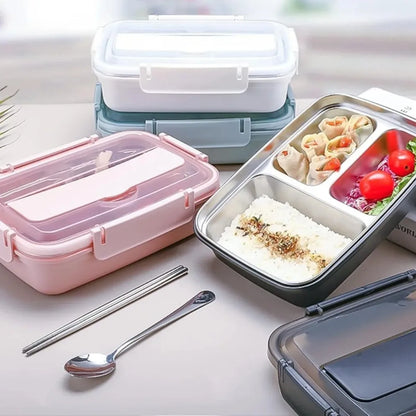 Geïsoleerde Lunchbox met Vakjes - Lekvrij & RVS Binnenkant