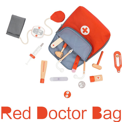 Houten Dokterset voor Kinderen – Rood