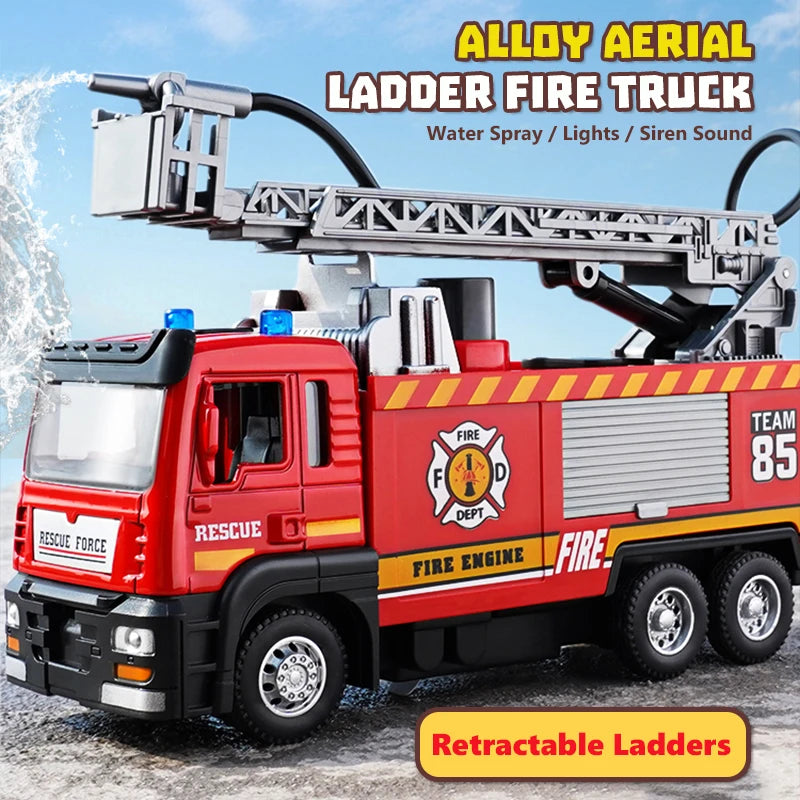 Speelgoed Brandweerwagen met Waterstraal, Licht en Geluid