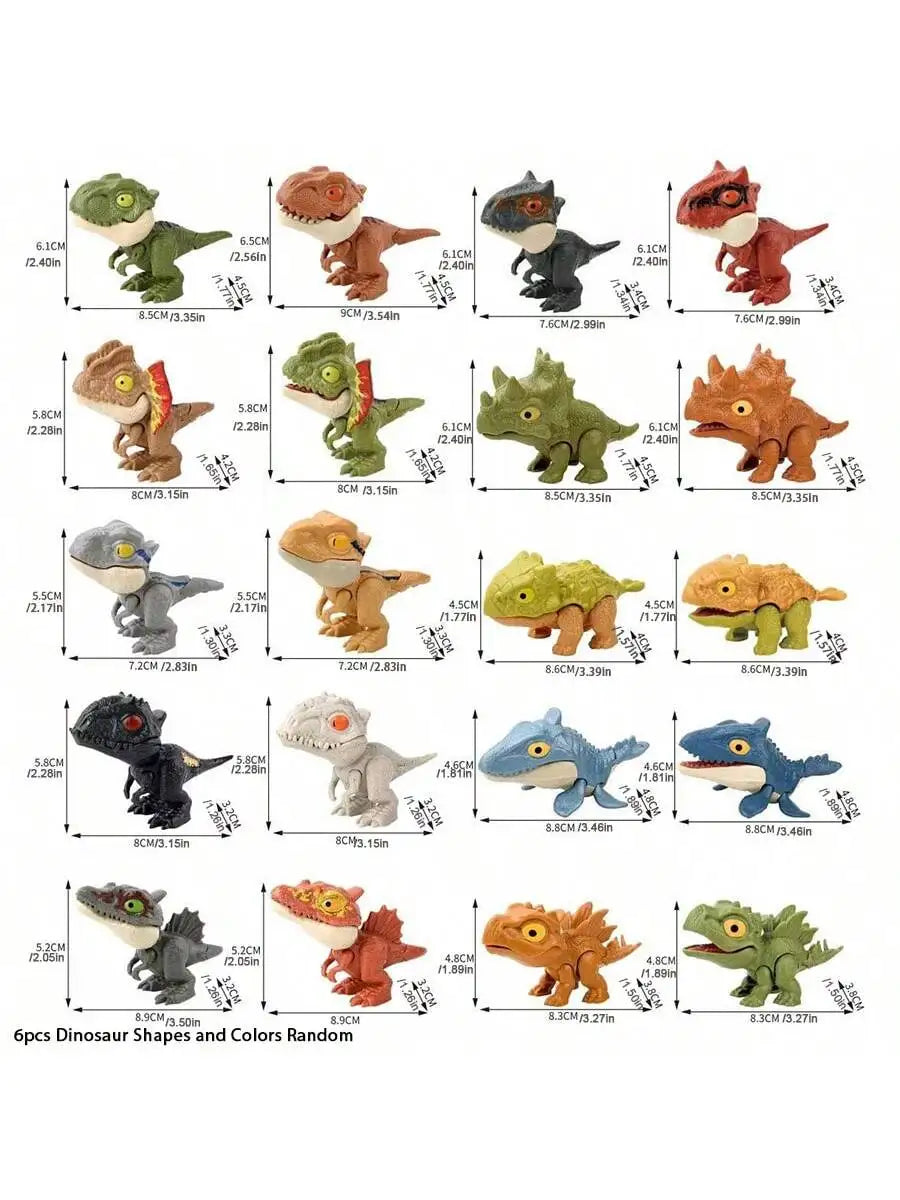 Vingervretende Dinosaurus Speelgoed met Beweegbare Gewrichten