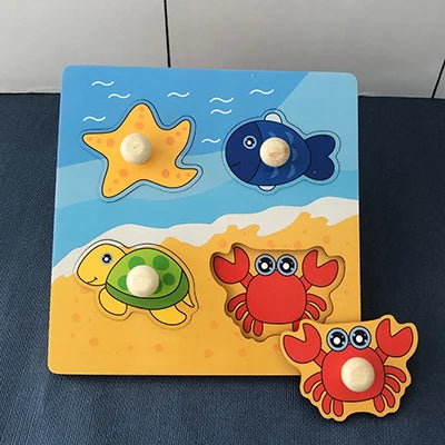 Houten 3D Puzzel voor Peuters 1-3 Jaar