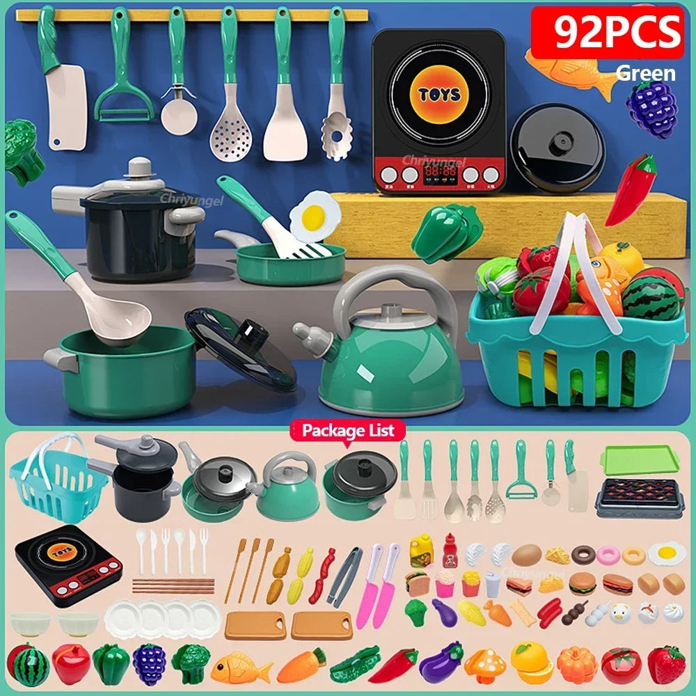 Speelkeuken Set met Accessoires, Pannen en Speeleten