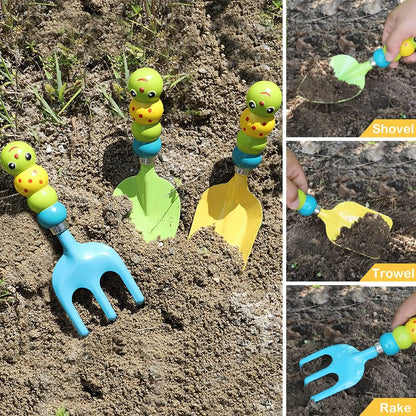 Kleurrijke Speelset Tuingereedschap voor Kinderen met Schep, Hark en Gieter