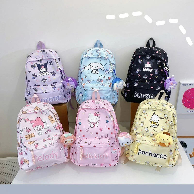 Sanrio Schooltas met My Melody, Cinnamoroll & Kuromi + Mini Tasje