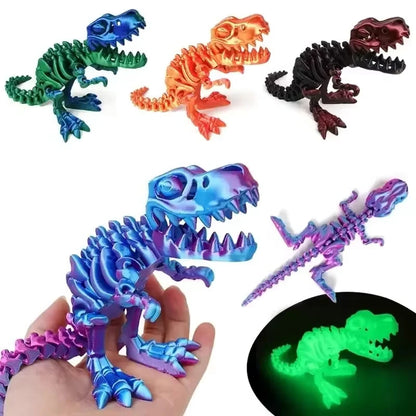 3D Geprint Draaibaar Dinosaurus Model