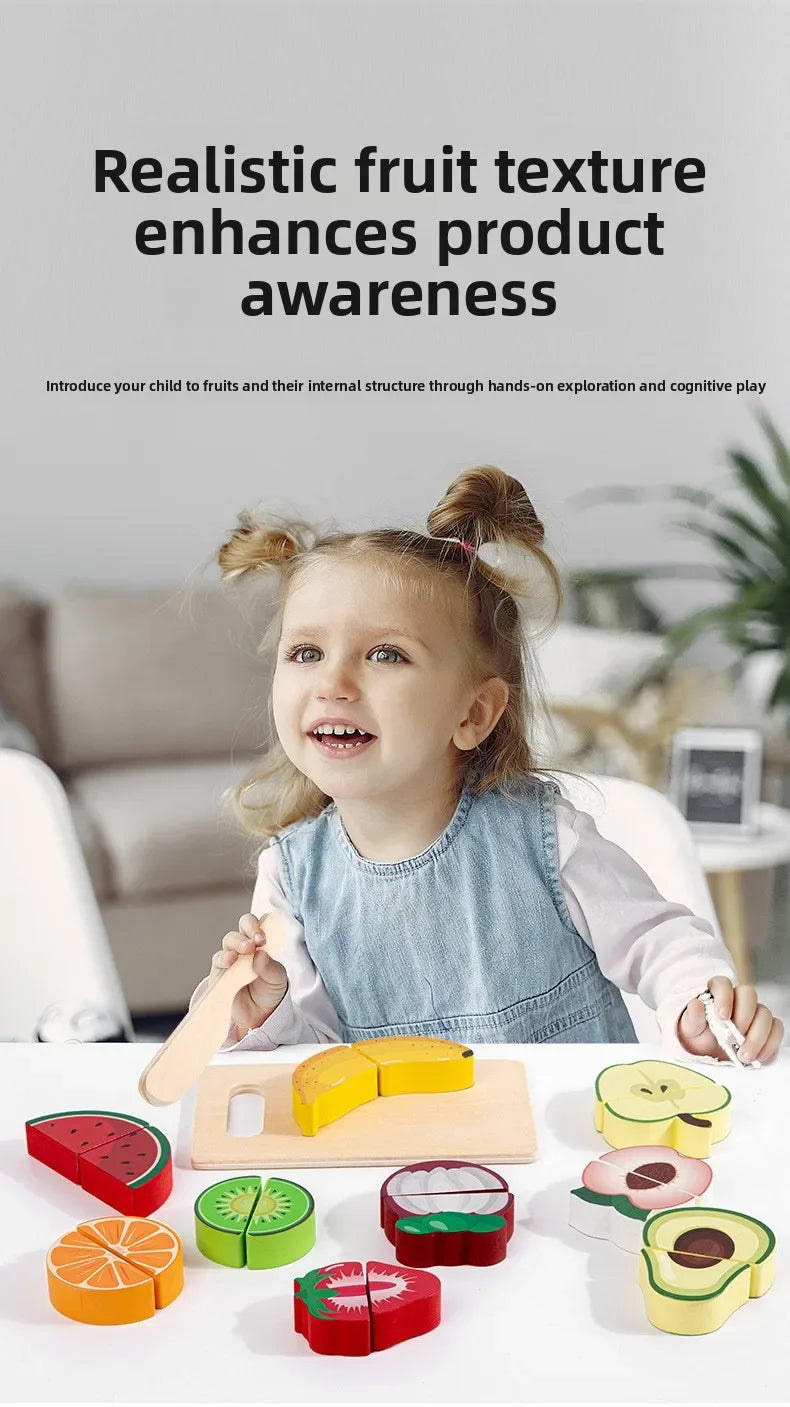 Houten Speelgoed Keukenset met Snijfruit en Groenten