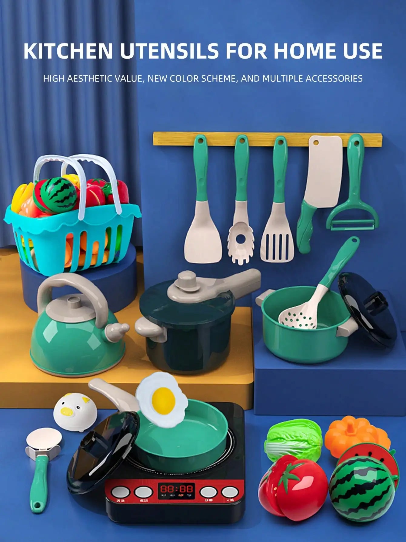 Speelkeuken Accessoires Set met Potten en Pannen voor Kinderen