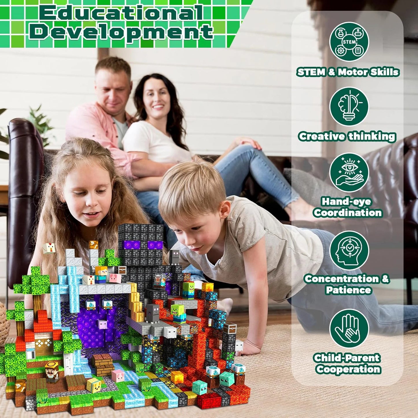 Magnetische Tegels Bouwset - Educatief Speelgoed voor Kinderen (4-12 jaar)