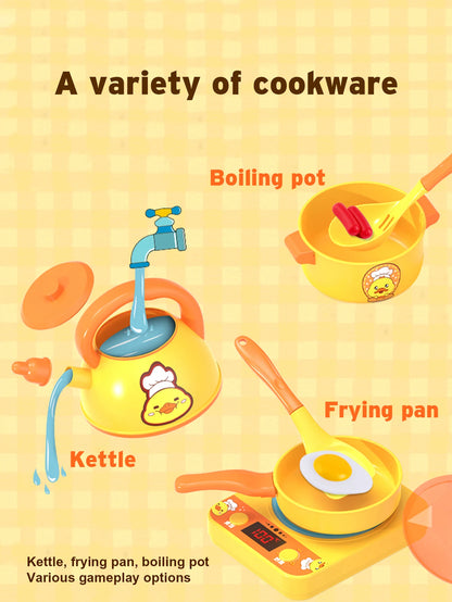Complete Kinder Speelkeuken met Kookplaat en Keukengerei