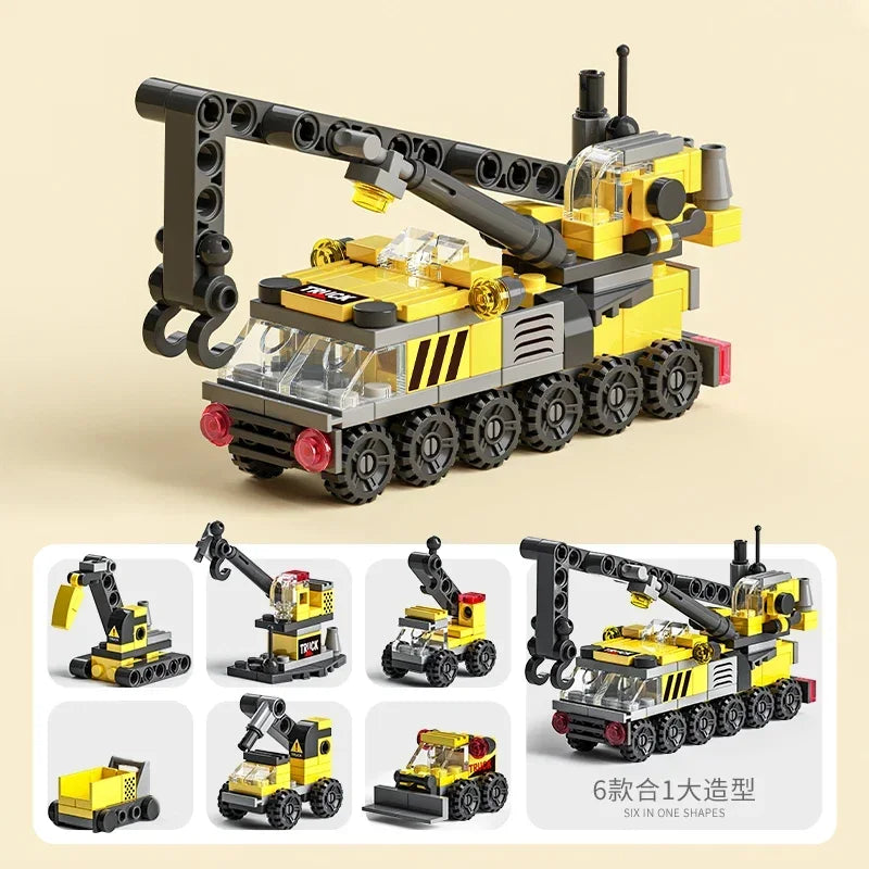 6-in-1 Bouwblokken Set Politie Brandweer Kasteel | LEGO®-compatibel 6-12 jaar
