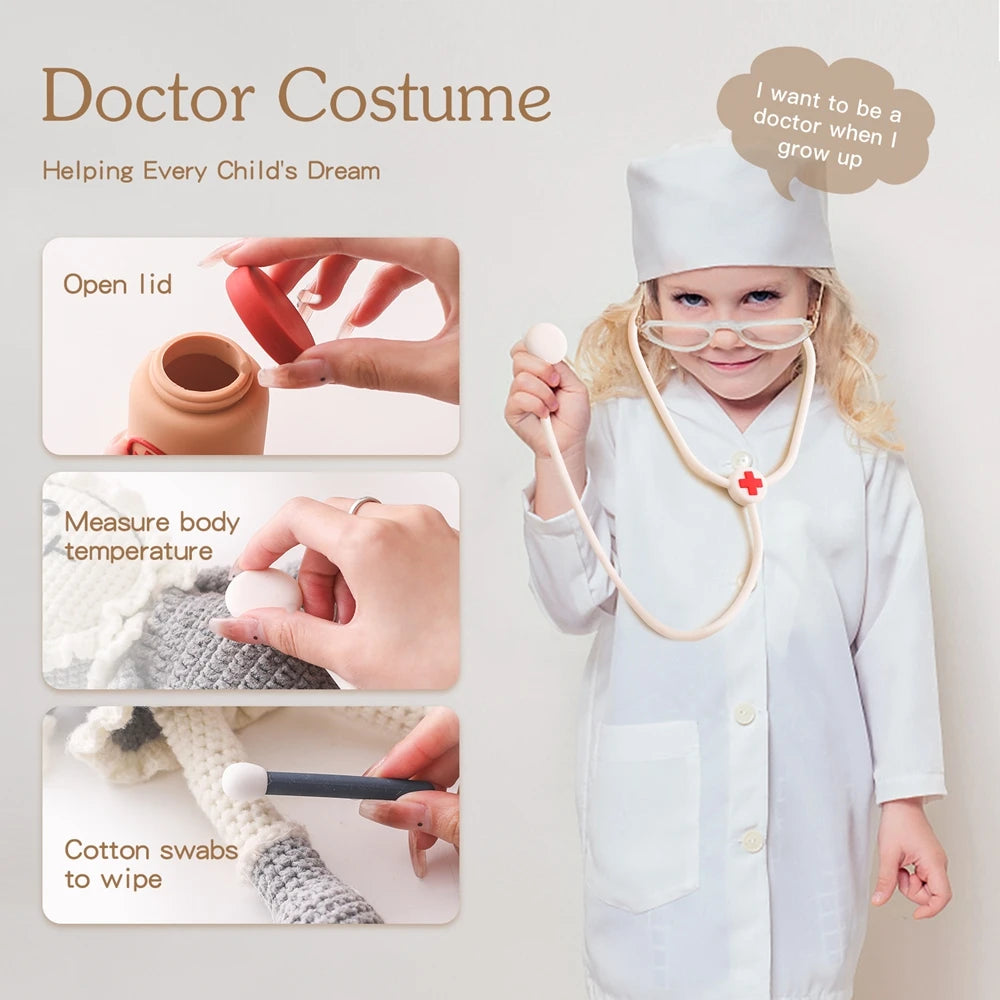Siliconen Dokters Speelset met Stethoscoop voor Kinderen