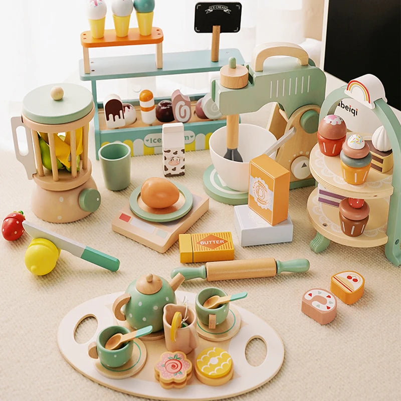 Houten Theeservies Speelset voor Kinderen