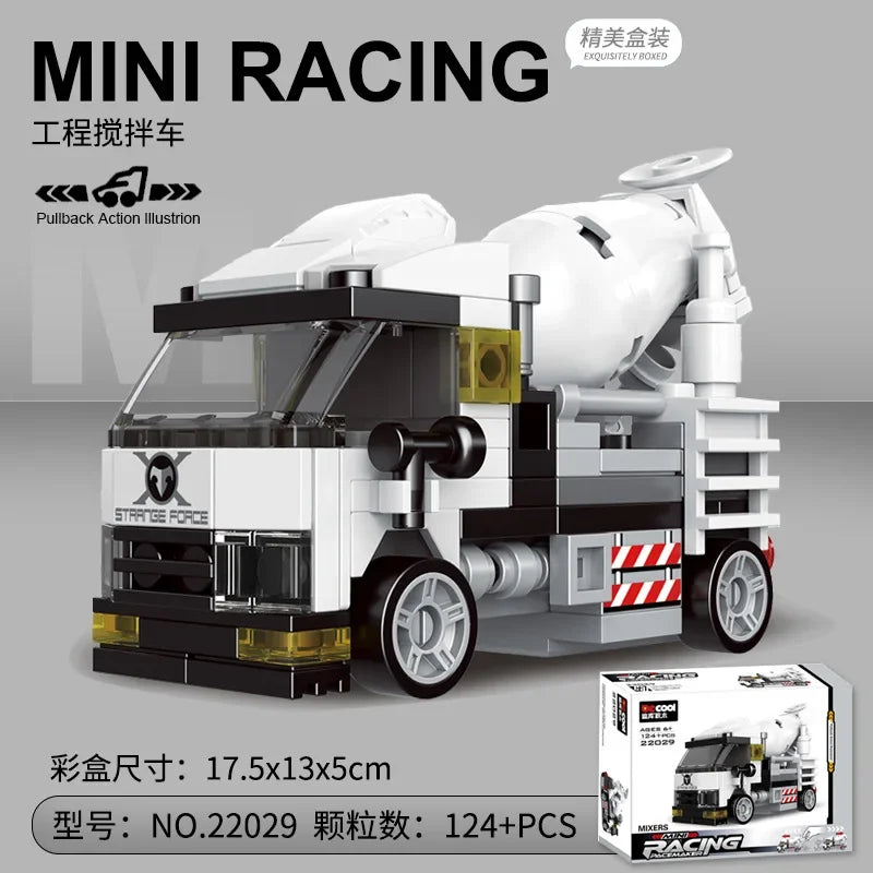 Bouwblokken Terugtrek Voertuigen Set – LEGO® Compatibel