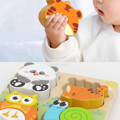 Houten 3D Puzzel voor Peuters 1-3 Jaar
