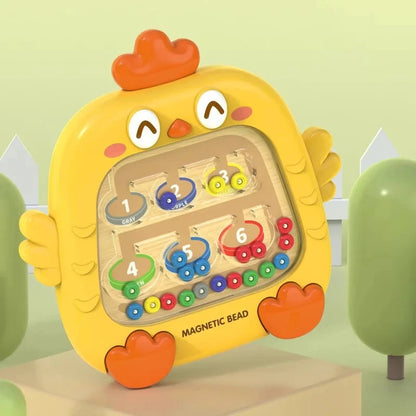 Montessori Magnetisch Doolhof Bord met Pen voor Kleur- en Nummerherkenning