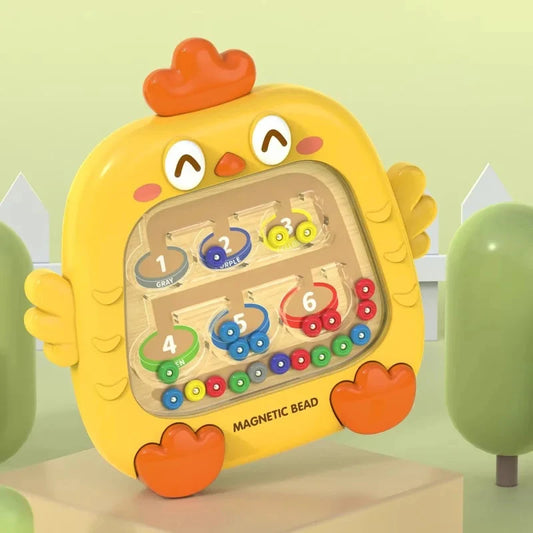 Montessori Magnetisch Doolhof Bord met Pen voor Kleur- en Nummerherkenning