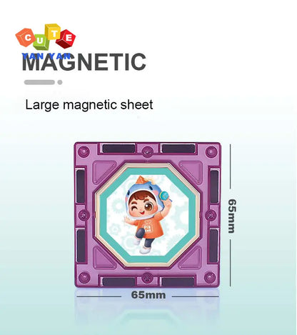 Lichtgevende Magnetische Bouwblokken met Knikkerbaan voor Kinderen