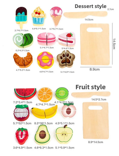 Houten Speelgoed Keukenset met Snijfruit en Groenten