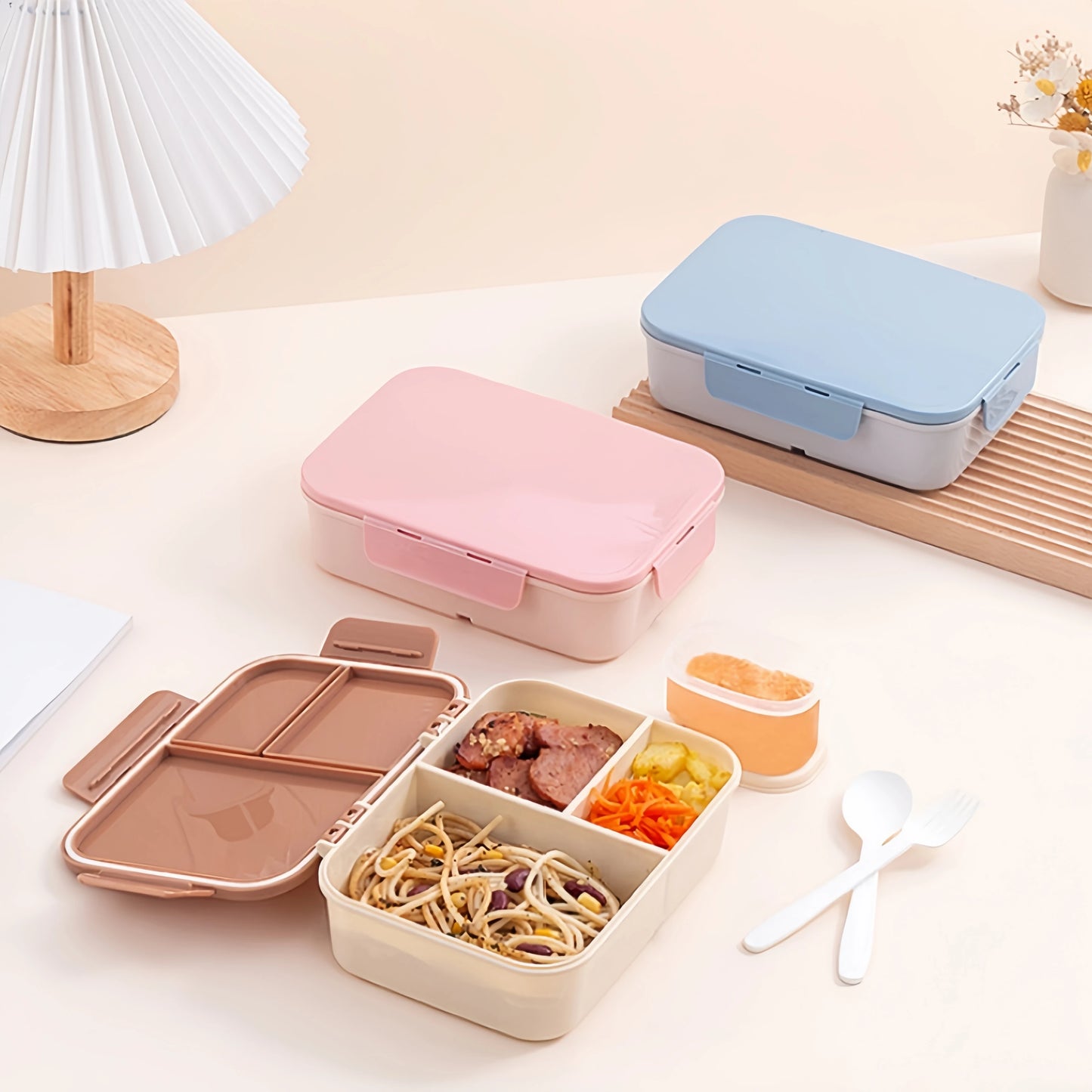 Lekvrije Plastic Lunchbox met Flip-Top – 1200ml – Magnetronbestendig