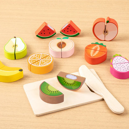 Houten Snijset Groenten en Fruit voor Kinderen