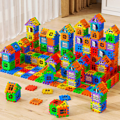 Bouwblokken Huis Set met Kleine en Grote Blokken
