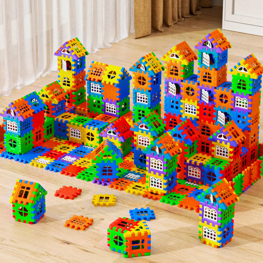 Bouwblokken Huis Set met Kleine en Grote Blokken