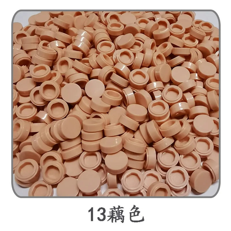 900 stuks Rond Bouwblokje 1x1 Tegel – Compatibel