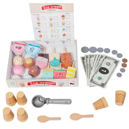 Houten IJsjes Speelgoed met Accessoires voor Kinderen