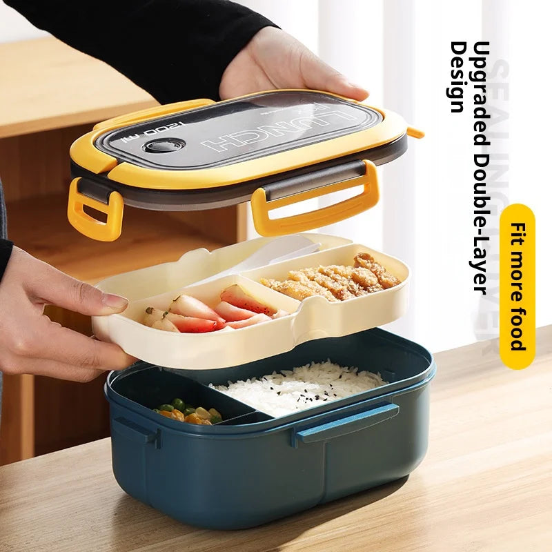 Magnetron Lunchbox met Vakken – Lekvrij & Draagbaar