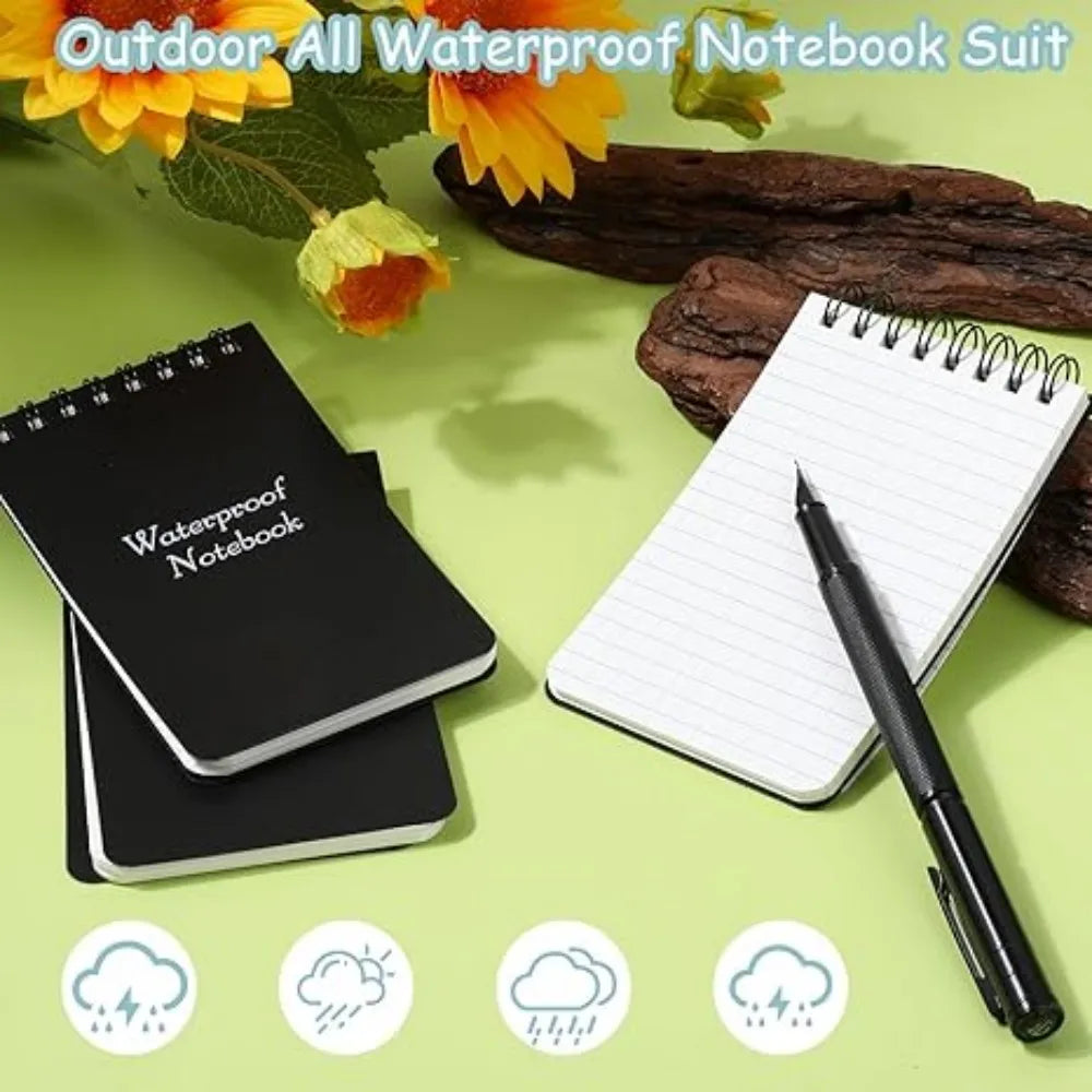 Waterproof Zaknotitieboekjes Set (3 stuks) – Voor Elk Weer