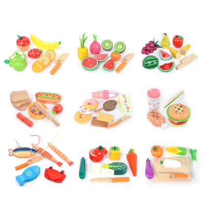 Houten Speelgoed Eten Snijset voor Kinderkeuken (3-6 jaar)