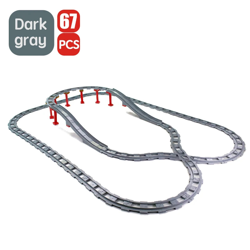 Treinrails set voor grote bouwstenen – Compatibel met Duplo®