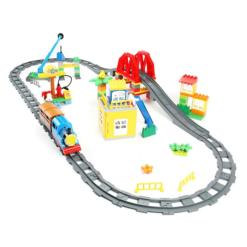 Grote Bouwblokken Treinset - Compatibel met Duplo
