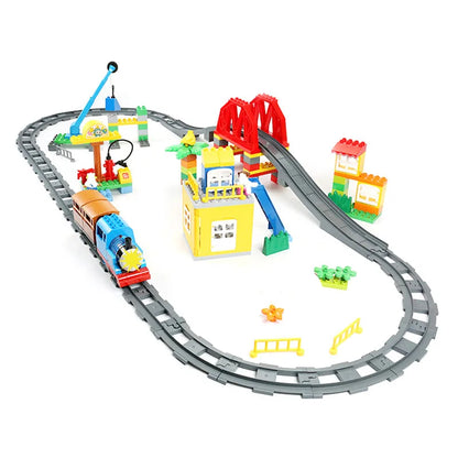 Grote Bouwblokken Treinset - Compatibel met Duplo