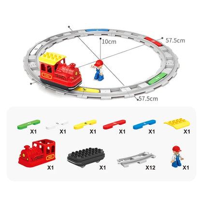 Grote Bouwblokken Treinset - Compatibel met Duplo