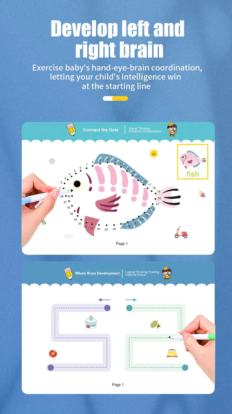 Herbruikbaar Leerboek Set met Uitwisbare Pen voor Kinderen