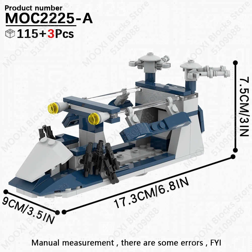 MOOXI Space Wars Bouwset: Voertuig & Tank Compatibel met LEGO®