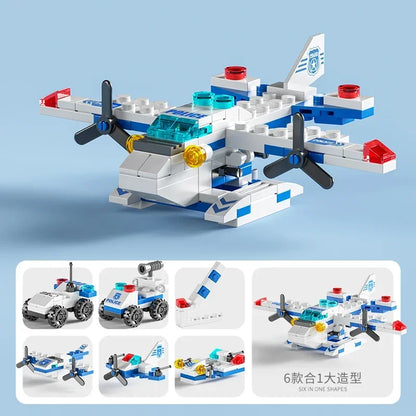 6-in-1 Bouwblokken Set Politie Brandweer Kasteel | LEGO®-compatibel 6-12 jaar