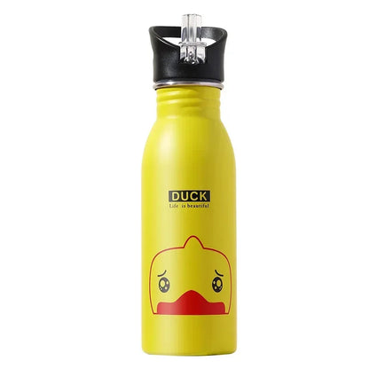 500ml Roestvrijstalen Waterfles met Rietje voor Kinderen