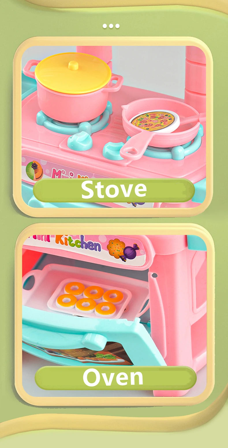 Speelkeuken Set voor Kinderen | Met Oven, Spoelbak en Speeleten