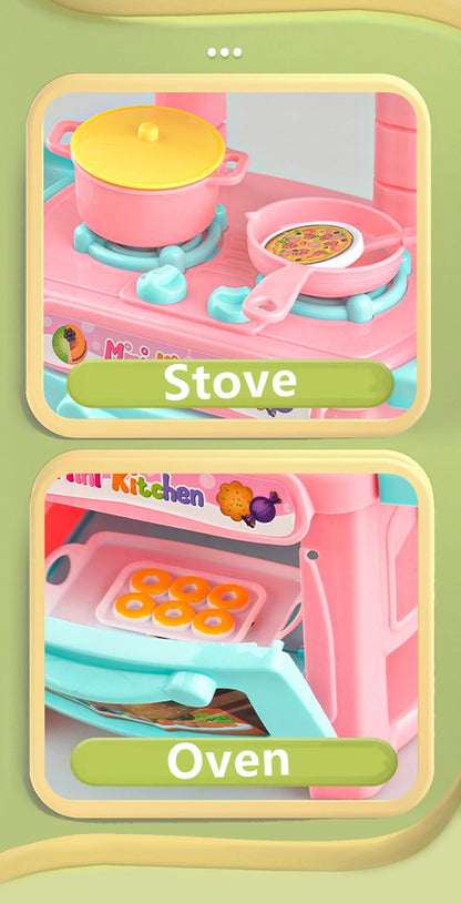 Speelkeuken Set voor Kinderen | Met Oven, Spoelbak en Speeleten