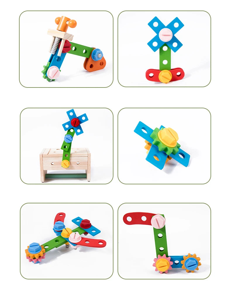 Houten Gereedschapset en Werkbank voor Kinderen